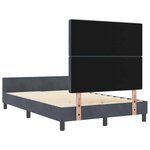 vidaXL Cadre de Lit Gris Foncé 120x190 cm Velours