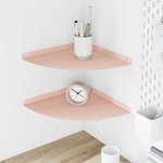 vidaXL Étagère flottante avec étagère 2 Pièces Rose 30 x 30 x 2 cm
