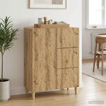vidaXL Buffet Chêne artisanal 66 x 34 5 x 90 cm Bois d'ingénierie