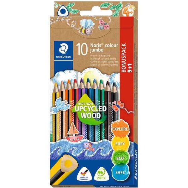 Crayon de couleur triangulaire noris colour jumbo staedtler
