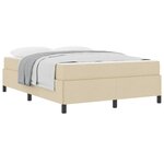 vidaXL Lit à ressorts avec matelas Crème 140 x 190 cm tissu