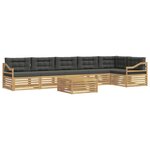 vidaXL Ensemble de canapés d'extérieur 7 Pièces Blanc et anthracite