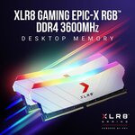 Mémoire RAM - PNY - XLR8 Gaming EPIC-X RGB™ DDR4 3600MHz 2x8GB – White Edition -  (MD16GK2D4360018XWRGB)