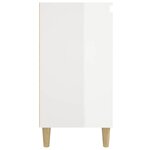 vidaXL Tables de chevet 2Pièces blanc brillant 40x35x70cm bois ingénierie