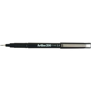 Stylo Feutre '200' permanent indélébile pointe 0,4 mm noir ARTLINE