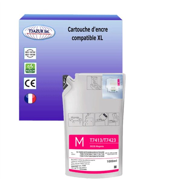 Cartouche compatible avec Epson T7413 (C13T741300) - Magenta - 1 000ml