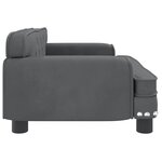 vidaXL Canapé pour enfants gris foncé 70x45x30 cm velours