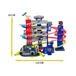 Majorette 8502009000 - Garage Super Chase Center - 6 niveaux de jeu 5 voitures