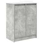 vidaXL Armoire à chaussures gris béton 57x34x76 cm bois d'ingénierie