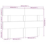vidaXL Tête de lit Noir 138x3x81 cm Bois massif de pin