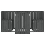 vidaXL Set de balcon 2 places gris bois de pin massif