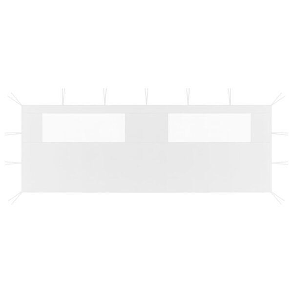 vidaXL Paroi latérale de belvédère avec fenêtres 6x2 m blanc