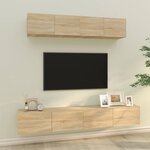 vidaXL Ensemble de meubles TV 4 Pièces Chêne sonoma Bois d'ingénierie