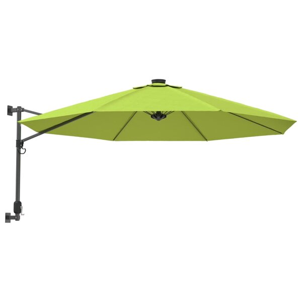 vidaXL Parasol mural pomme verte 290 cm