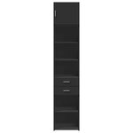 vidaXL Armoire de rangement mince noir 45x42 5x225cm bois d'ingénierie