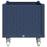 vidaXL Jardinière à roulettes bleu gris 80x50x54 cm PP