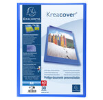 Protège-documents En Polypropylène Semi Rigide Kreacover® Opaque 60 Vues - A4 - Bleu - X 12 - Exacompta
