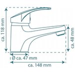 SCHÜTTE Mitigeur de lavabo à basse pression ORAZI chrome