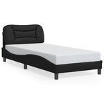 vidaXL Cadre de lit sans matelas Hvar noir 80x200 cm similicuir