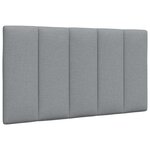 vidaXL Cadre de lit sans matelas Hanko gris clair 90x200 cm tissu