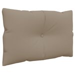 vidaXL Coussins de palette lot de 3 taupe tissu