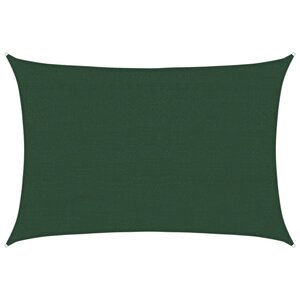 vidaXL Voile d'ombrage 160 g/m² Vert foncé 4x5 m PEHD