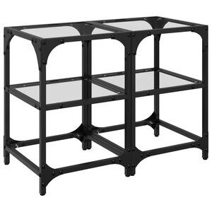 vidaXL Tables basses avec dessus en verre transparent 2 Pièces acier