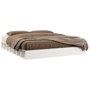 vidaXL Cadre de lit sans matelas blanc 180x200 cm bois massif