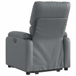 vidaXL Fauteuil inclinable électrique gris similicuir