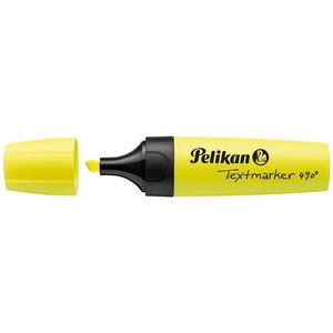 Surligneur Textmarker 490 Pointe biseautée 1 - 5 mm Jaune fluo x 10 PELIKAN