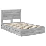 vidaXL Lit de Rangement Gris Sonoma 135 x 190 cm Bois d'ingénierie
