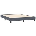 vidaXL Sommier à lattes de lit et matelas et LED gris foncé 160x210cm velours