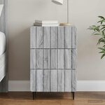 vidaXL Cabinet de chevet Sonoma gris 43 x 41 x 68 cm Bois d'ingénierie