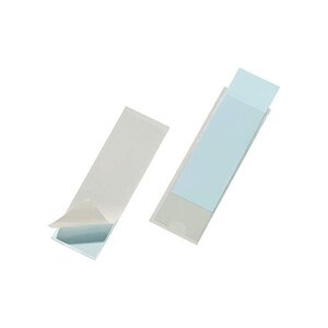 Sachet de 10 Porte-étiquettes adhésifs Pocketfix 38 x 125 mm DURABLE