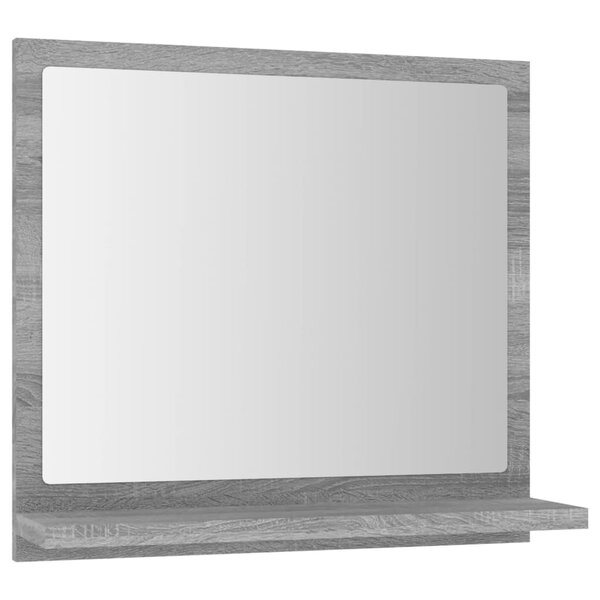 vidaXL Miroir de bain Sonoma gris 40x10 5x37 cm Bois d'ingénierie