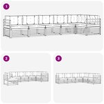 vidaXL Ensemble de canapés d'extérieur 6 pc Naturel et Crème