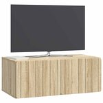 vidaXL Meuble TV mural 78 5 x 41 x 30 cm Chêne Sonoma