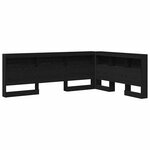 vidaXL Tête de lit de rangement Chêne noir 150 cm Bois d'ingénierie