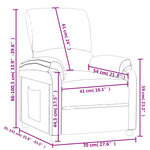 vidaXL Fauteuil inclinable Crème Tissu