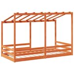vidaXL Lit pour enfants sans matelas cire marron 80x200 cm pin massif