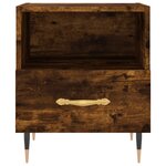 vidaXL Table de chevet chêne fumé 40x35x47 5 cm bois d’ingénierie