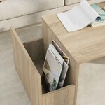 vidaXL Table basse Chêne Sonoma 90 x 45 x 35 cm Bois d'ingénierie