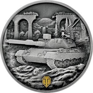Monnaie LEOPARD 120 VERBESSERT World Of Tanks 1 Oz Argent 1$ Niue 2025
