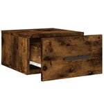 vidaXL Tables de chevet murales 2 Pièces chêne fumé 35x35x20 cm