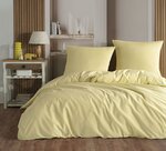 Parure de lit jaune unie 260 x 240 cm