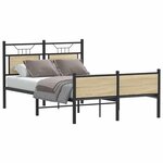 vidaXL Cadre de lit sans matelas chêne sonoma 120x200 cm
