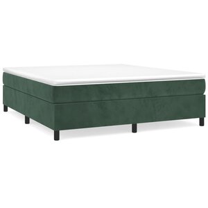 vidaXL Cadre de lit vert foncé 200x200 cm velours