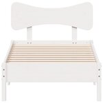vidaXL Cadre de lit sans matelas blanc 75x190 cm bois de pin massif