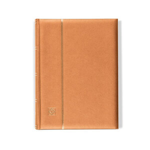Classeur Comfort métallique 64 pages noires pour timbres. Couleur - bronze