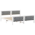 vidaXL Cadre de lit Gris clair 180 x 200 cm Pin massif
